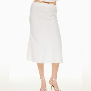 EUC Aritzia Babaton White Linen Midi Skirt